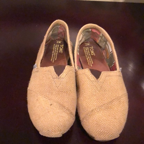 Burlap Toms size 7 - Picture 1 of 2